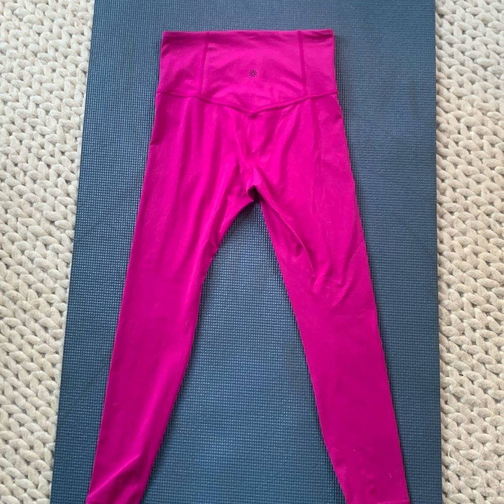 Athleta leggings, bring pink/fuschia, XS